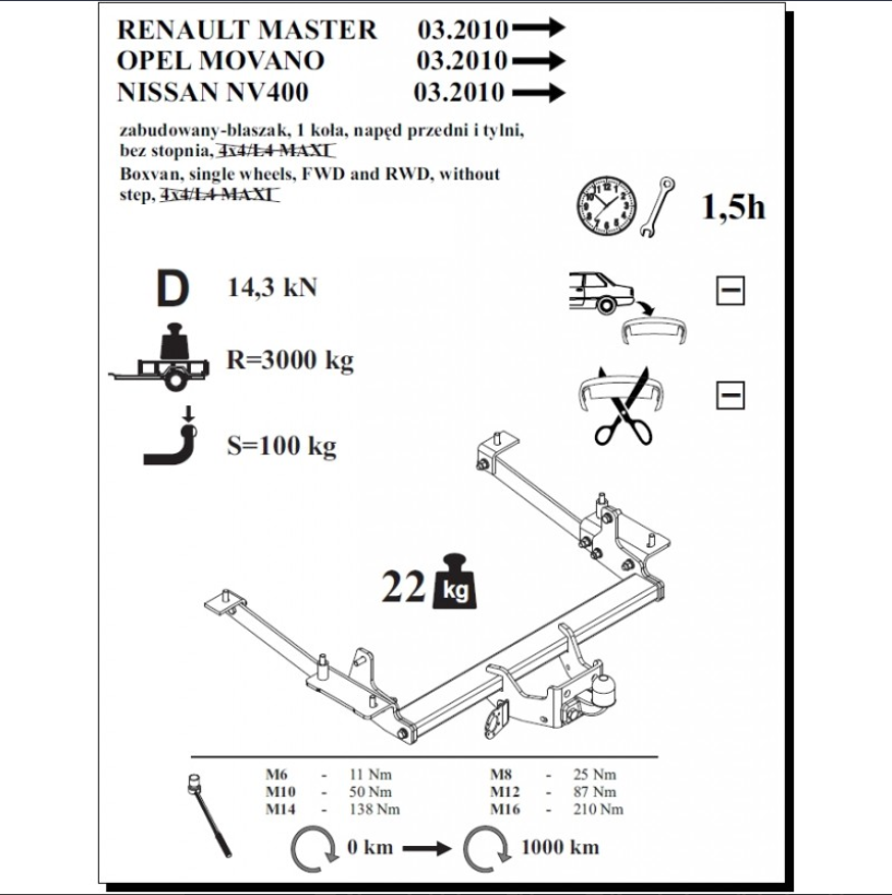 NV400 ORTA ŞASİ 2010